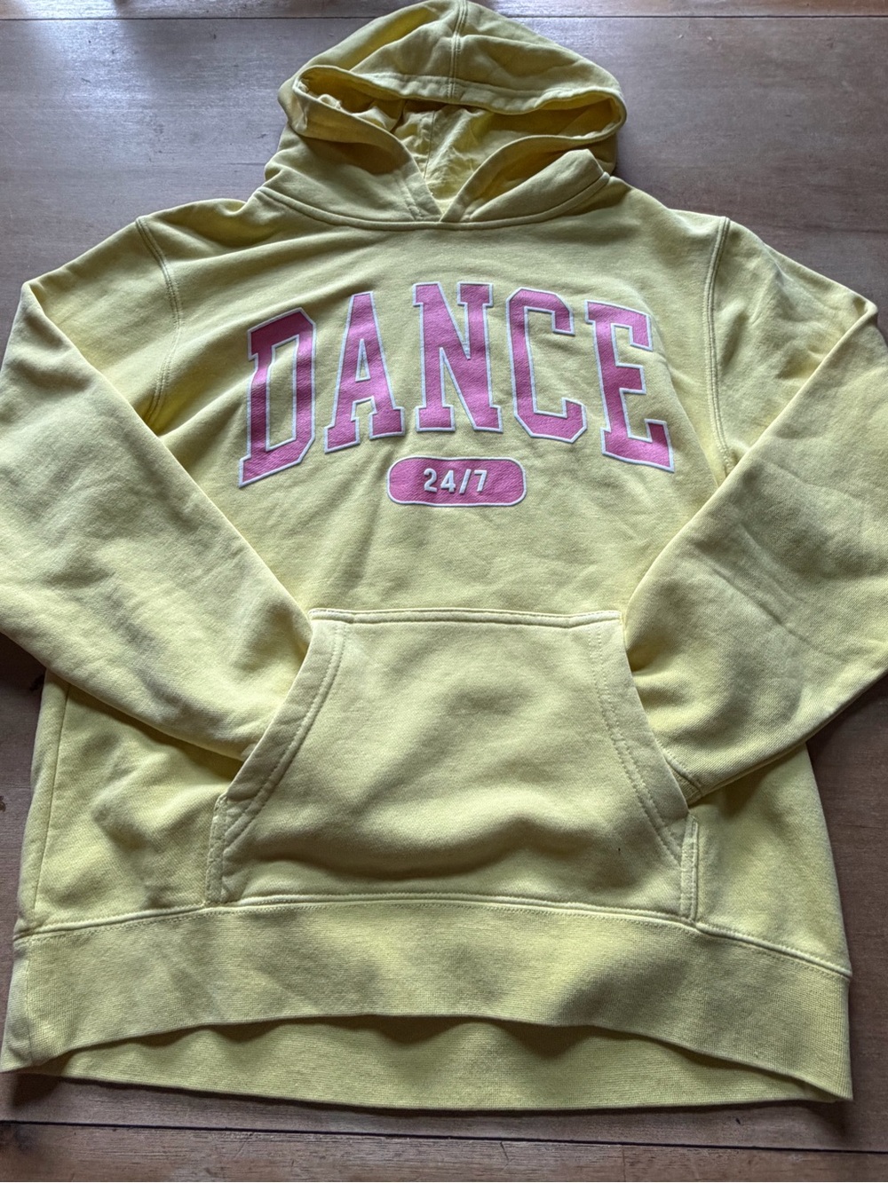Yellow 'DANCE' Graphic Hoodie Sweatshirt
